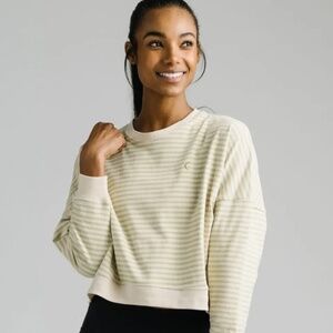 Zyia‎ Kiwi Striped Crewneck Sweatshirt Small